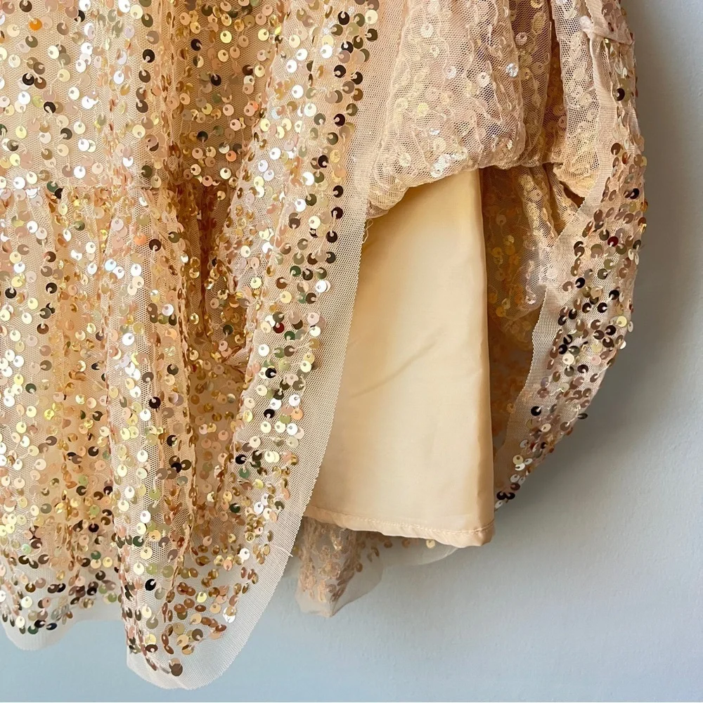 Cat & Jack Glittering Sequin Dress - Cream
